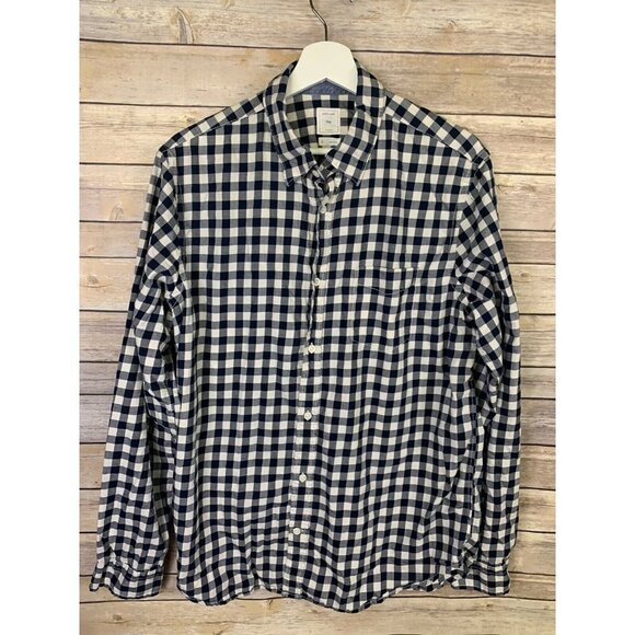 Gap Mens Large Button Down Shirt Checkered Plaid - Picture 6 of 11